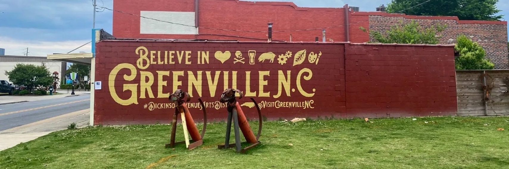 Believe in Greenville N.C. mural in the Dickinson Avenue Arts District