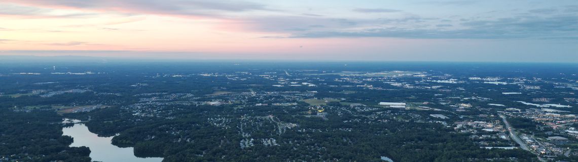 Aerial view of Greenville, North Carolina area