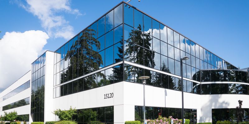 Suburban commercial office building